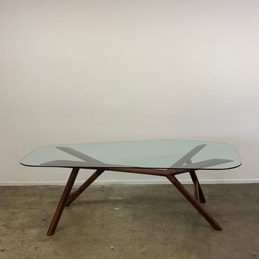Contemporary “Otto table” in Canaletto Walnut 