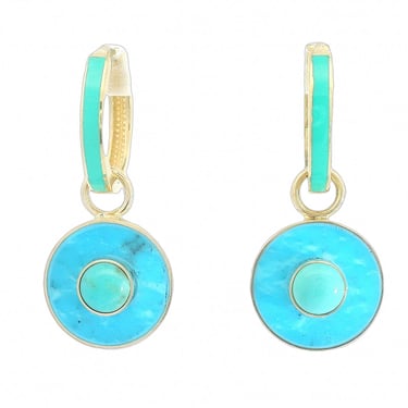 Double Turquoise Cerclen Earrings