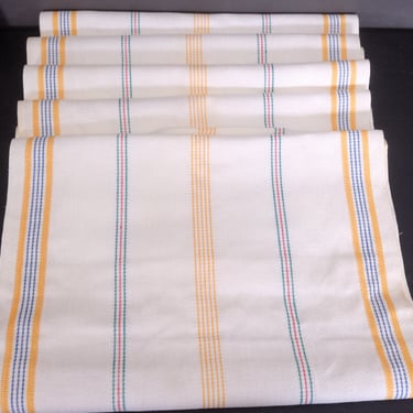 Vintage Cotton Kitchen Towels | Unused Set of 4 | 16"x30"  | Multicolored Stripes | Startex Wonder Dri 