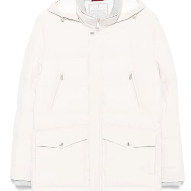 Brunello Cucinelli Men Padded Jacket With Detachable Hood