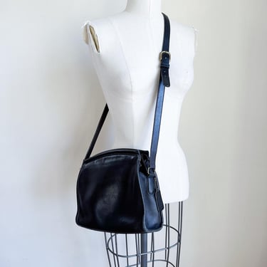 Vintage Black Coach Cross Body Bag 