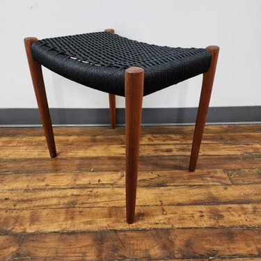 mid century teak stool by Niels Moller 