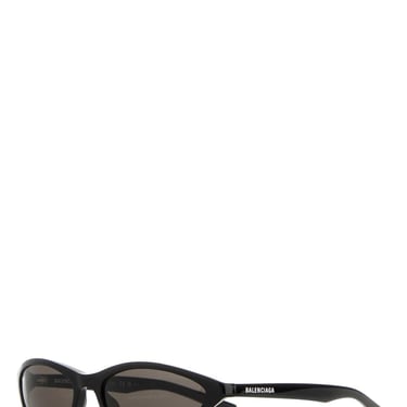 Balenciaga Women Black Acetate Neo Oval 2.0 Sunglasses