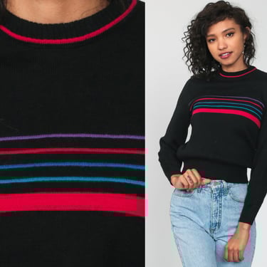 Wool Ski Sweater Demetre Sweater Black Striped Sweater 70s Knit Shop Exile Tucson AZ