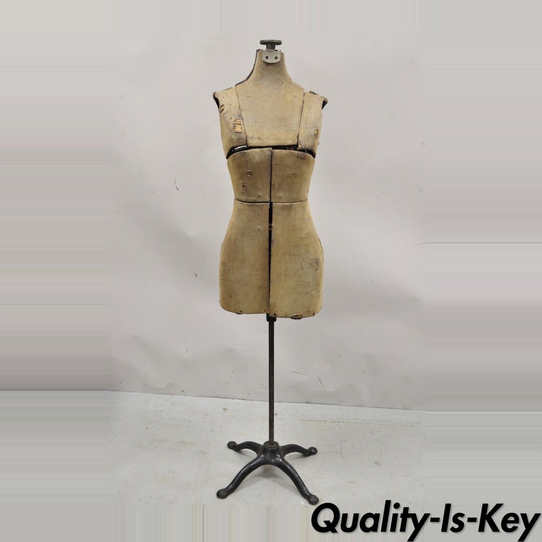 Vintage Adjustable Dress Form Mannequin Sewing Dress Form Cast Iron ...