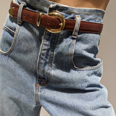 Vintage Chestnut Smooth Leather Belt
