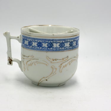 vintage porcelain mustache mug 