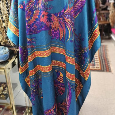 Caftan Pheasant Bird by Winlar, Exotic Bird Caftan, Batwing Dress, Abstract Bird Caftan, Retro Caftan, Made in Pakistan, Bird Caftan 