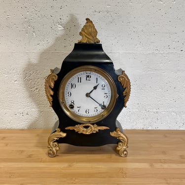 1910 Sessions 8 Day Chiming Mantel Clock, Nicely Working, Metal Case 