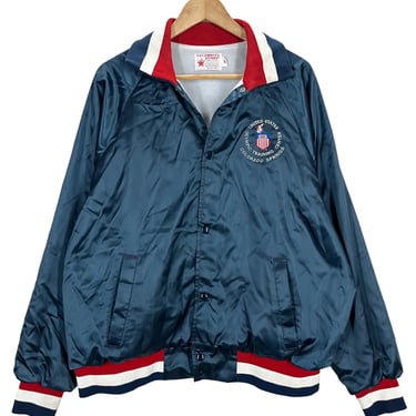 Vintage 80's USA Olympics Training Center Satin Jacket XL