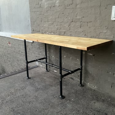 Industrial Butcher Block Work Table