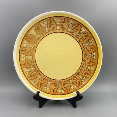 TST Honey Gold Chop Plate / Round Platter [Vintage Taylor Smith & Taylor Ironstone Dinnerware | Casual Coupe Shape] 