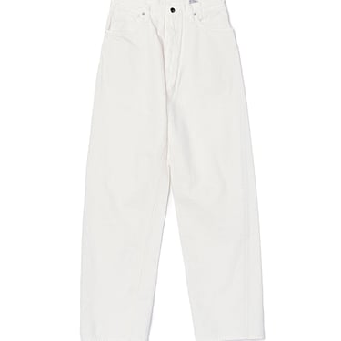 orSlow High Waist Denim Pants, White