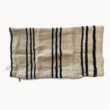 Black Stripes Handwoven Moroccan Pillow