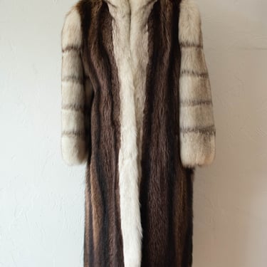 Vintage Canadian Bespoke Two-Tone Fur Coat M/L