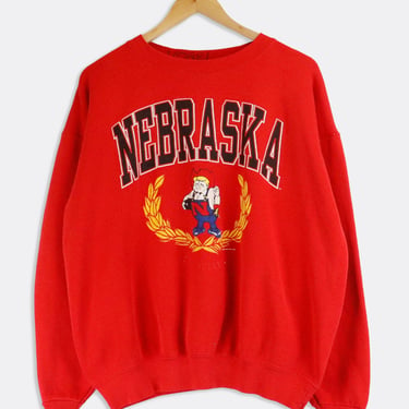 Vintage Nebraska Cornhuskers Mascot Sweatshirt Sz L