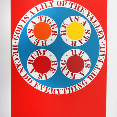 Robert Indiana, God is Lily of the Valley from the American Dream Portfolio, Screenprint 