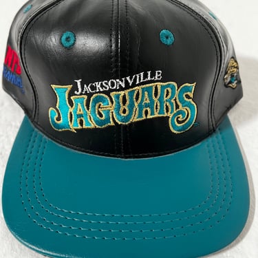 Vintage Jacksonville Jaguars Leather Snapback Hat