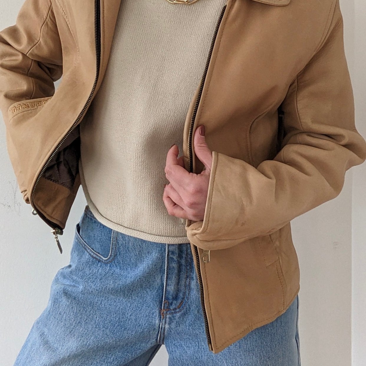 Rare Vintage Durango Sand Leather Jacket | Na Nin - Richmond, VA | ATTIC