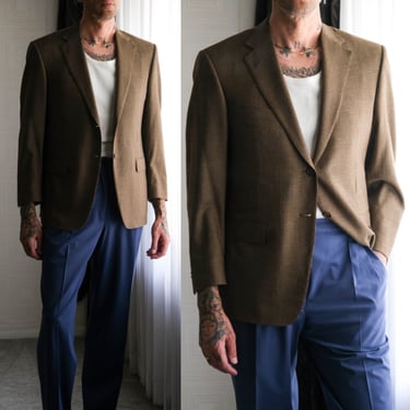 ERMENEGILDO ZEGNA TROFEO Brown Copper Micro Check Smooth Wool Two Button Blazer | Made in Italy | 100% Wool | Italian Designer Mens Jacket 