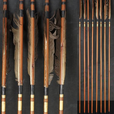 Japanese antique Ya arrow Kyudo archery art 1900 hand | Japanese ...