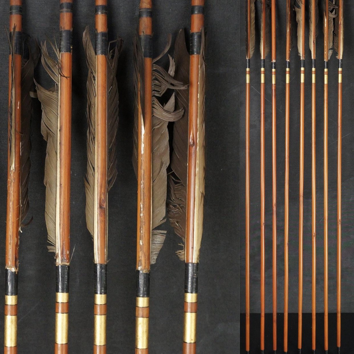 Japanese antique Ya arrow Kyudo archery art 1900 hand | Japanese ...
