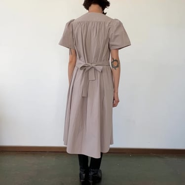 Taupe Cotton Smock Dress (M)