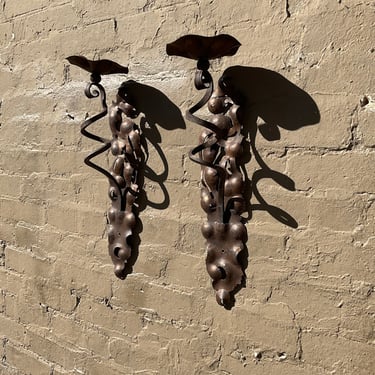 Pair of Patinated Sconces