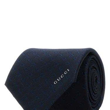 Gucci Men Embroidered Silk Tie
