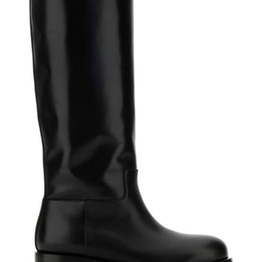 Mach&Mach Women Black Leather Galaxy Riding Boots