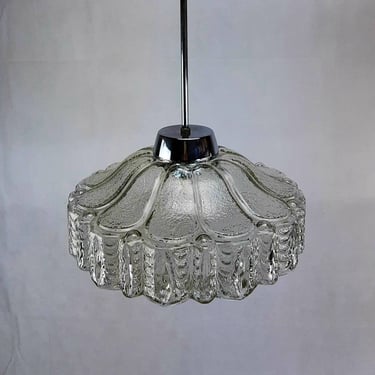 Vintage Pendant Lamp, Made in Germany 70's, Glass Pendant Lamp, Mid Century Pendant Lamp 