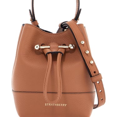 Strathberry Tan Leather Bucket Bag With Adjustable Strap Women