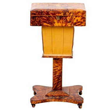 Circa 1810 to 1820 English Tortoise Shell Work Table