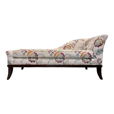 Theodore Alexander Floral Embroiders Chaise Lounge