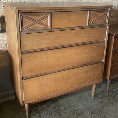 MCM 4 Drawer Dresser Highboy