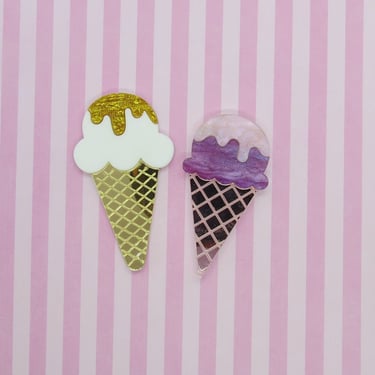Ice Cream Hair Clip Cute Kawaii Barrette 