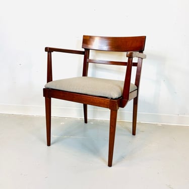 Mid Century Modern Hungerford Genuine Solid Mahogany Arm Chair 