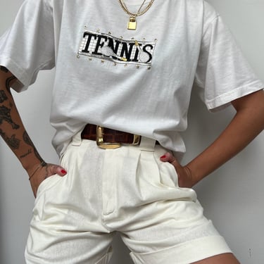 Vintage &quot;Tennis&quot; Embroidered T-shirt