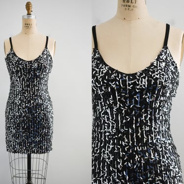 1990s Wet Seal Sequin Mini Dress 