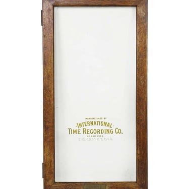 The International Time Reading Co. Oak & Glass Cabinet Door 25.75 x 13.625