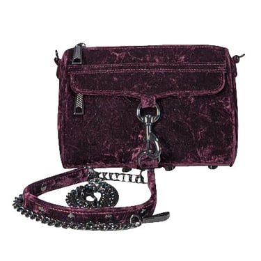 Rebecca Minkoff - Purple Crushed Velvet Crossbody Bag