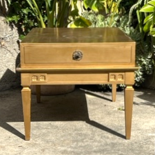 Vintage Antique Gold Patina'd Side Table