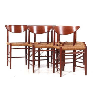 Peter Hvidt and Orla Mølgaard Nielsen Soborg Model 316 Mid Century Teak Dining Chairs - Set of 6 - mcm 
