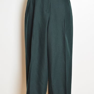 vintage 90s pants Ralph Lauren forest green wool high waisted tapered trousers L clothing 