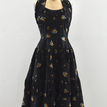 coming soon... 50's Floral Ruffled Dresss