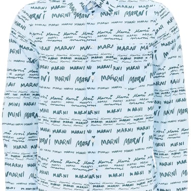Marni Shirt With Logo Lettering Motif Men