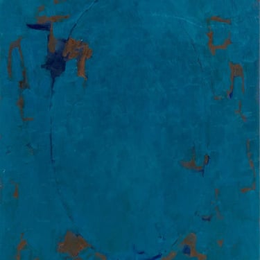 Robert O'Meara Abstract Composition in Blue Oil
