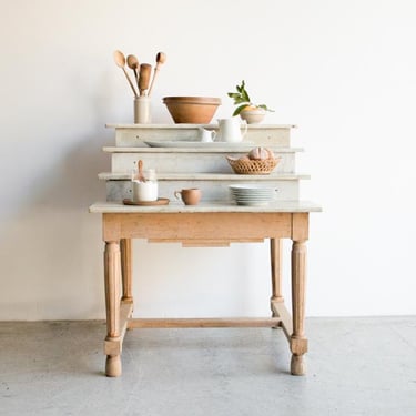 Beech & Marble Patisserie Table