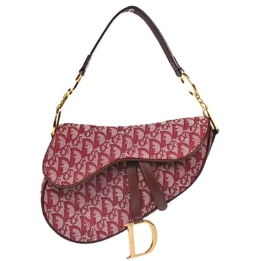 Christian Dior 2002 Bordeaux Trotter Saddle Handbag