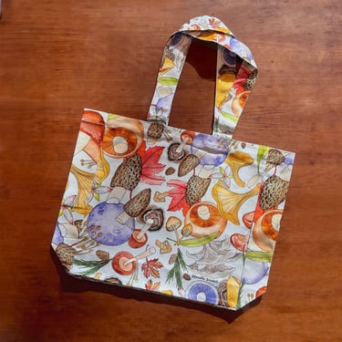 Mushroom Forest Cotton Canvas Tote Bag